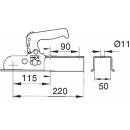 Zugkugelkupplung Albe EM80V Ausf. E 50 mm vierkant