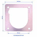 Gegenplatte Zurrmulde 100x100 mm Lochabstand 85 mm